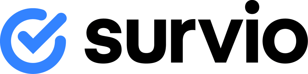Logo de la plataforma Survio que permite realizar estudios de mercado